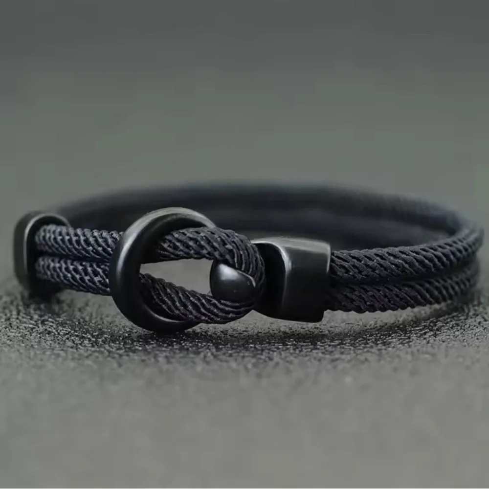 Men’s Black Rope Bracelet